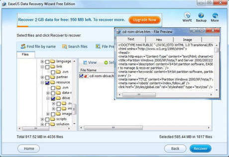 recover deleted html files