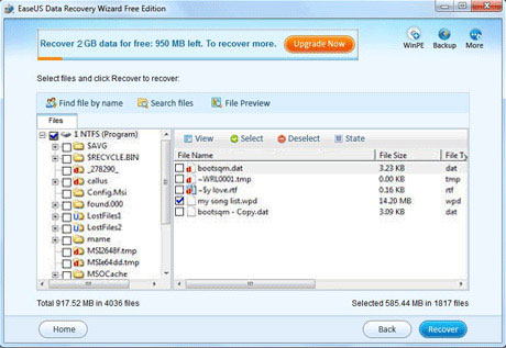 recover deleted wpd files