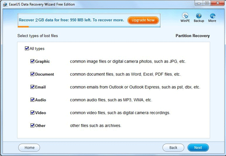Select file types