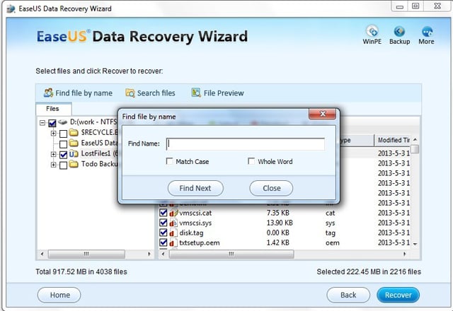 recover deleted files