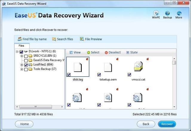 recover deleted files