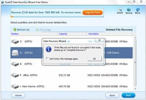 search lost files on CF card