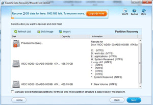 Partition Recovery module