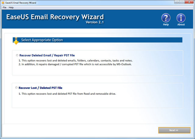 easeus email data recovery wizard - best file repair software for pc