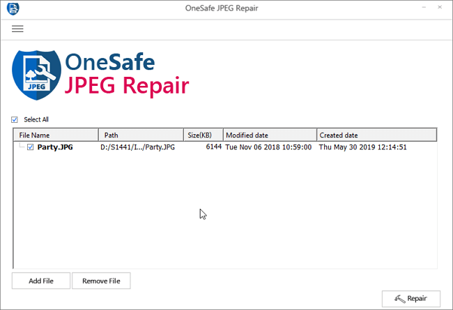 best photo repair software for Mac - OneSafe JPEG Repair