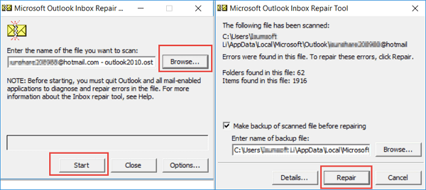 fix Microsoft Outlook has stopped working - way 5