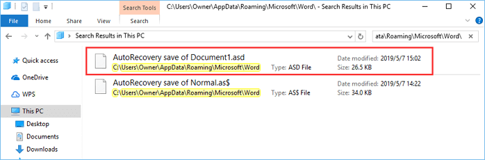 select the unsaved word document