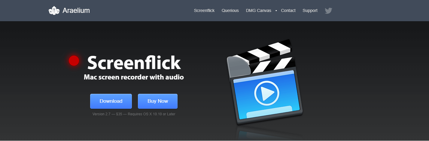 record screen and audio with screenflick on Mac