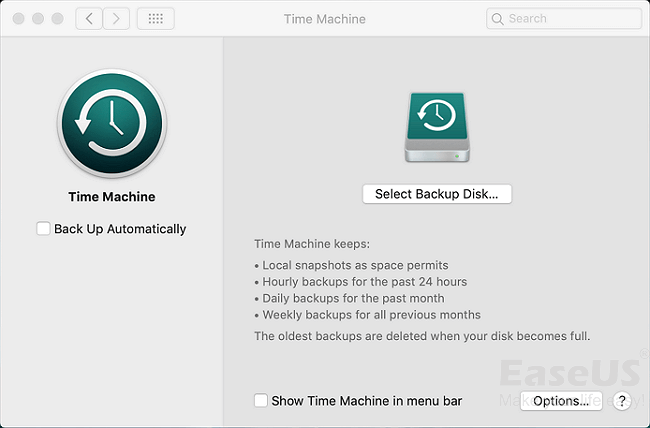 back up mac files with time machine