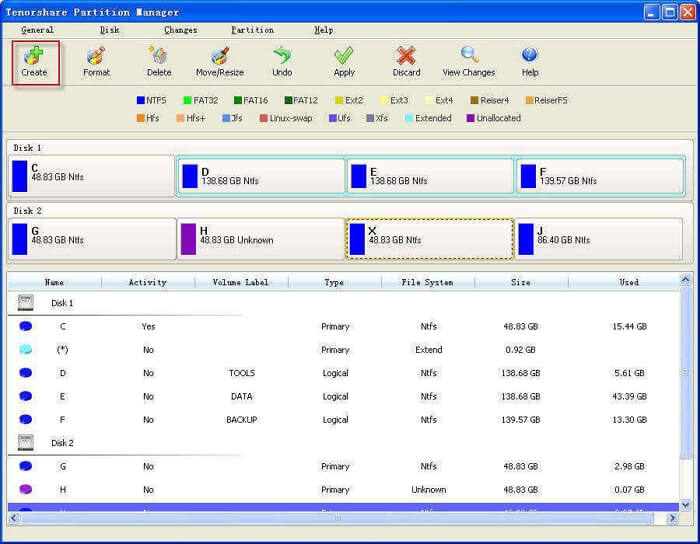 Image of Tenoshare Partition Manager