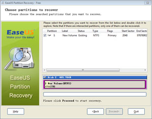 Choose Lost Partitions