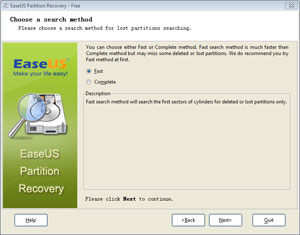Choose Search Method