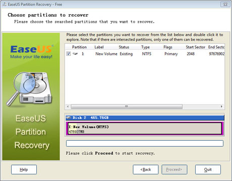Search lost partitions