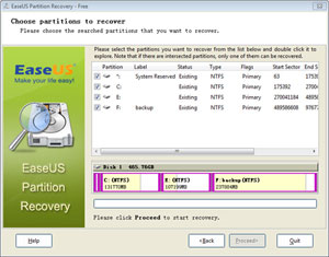 Screenshot for EASEUS Partition Recovery 5.0.1