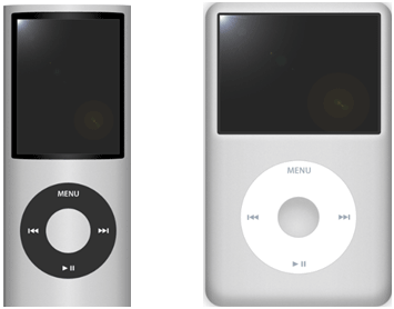 Comparing  Player on Ipod Mp3 Player