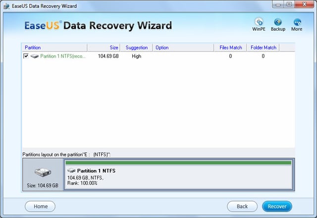 Recover data from formatted memory card step3