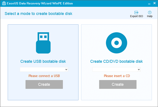 Bootable Data Recovery: Run EaseUS Recovery Wizard from WinPE Bootable Disk