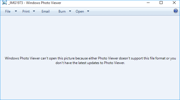 Formato file foto non supportato.