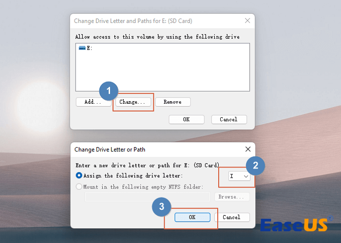 assign a new drive letter for the SD card