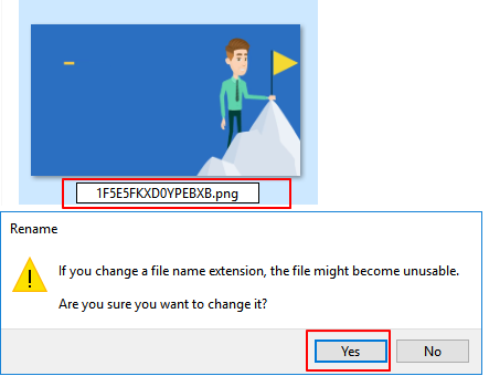 Correggi l'intestazione del file immagine non valida modificando il formato file