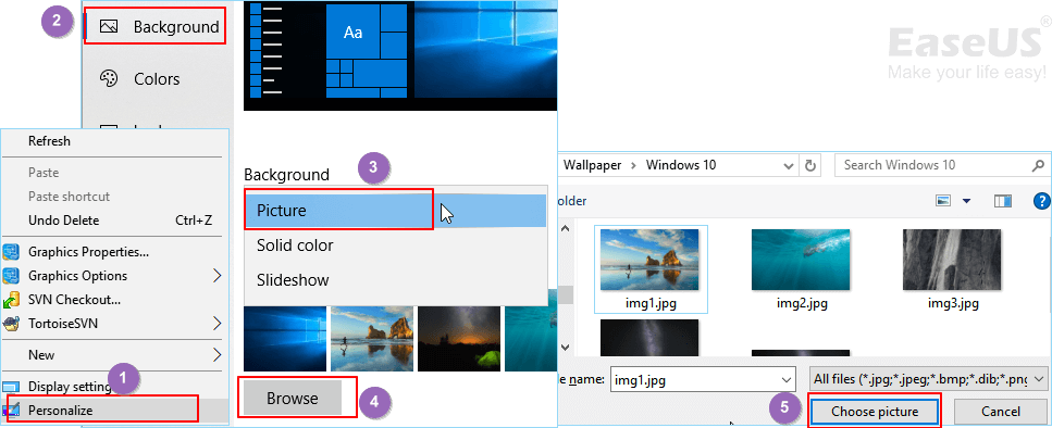 How to Restore Desktop Background/Wallpaper in Windows 10 – EaseUS