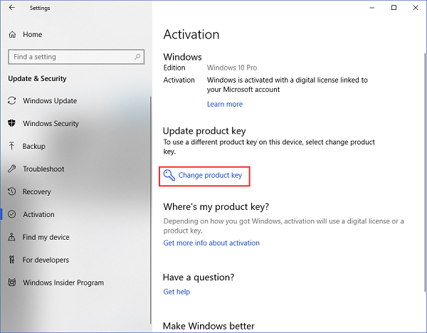 activate windows 10 enterprise with pro key