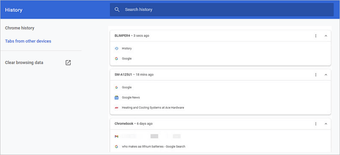 apa itu tab dari perangkat lain di Chrome