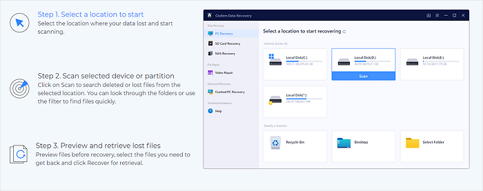 perangkat lunak pemulihan tempat sampah daur ulang - pemulihan data cisdem