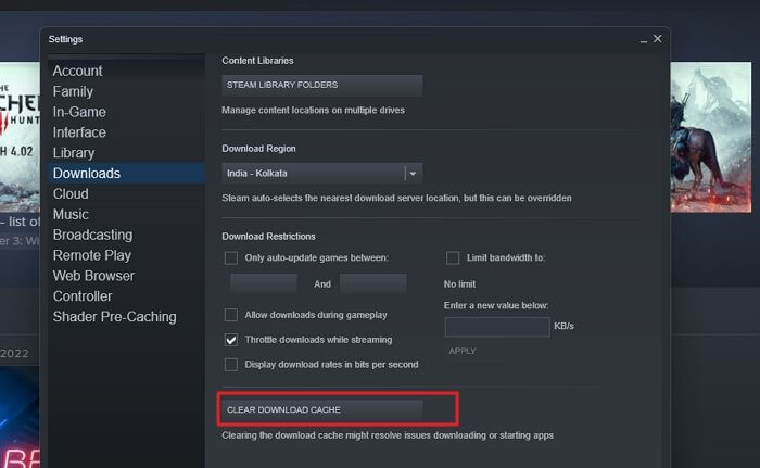 Steam Support :: Clear download cache