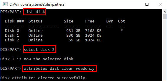 scandisks error disk size