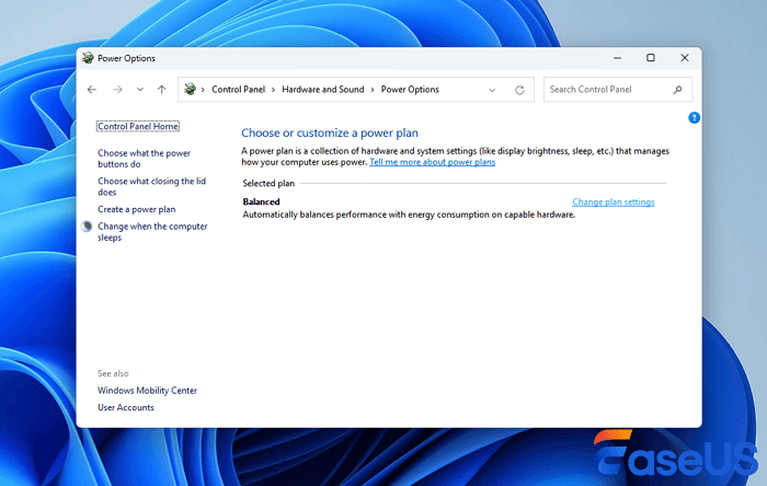 Change plan settings