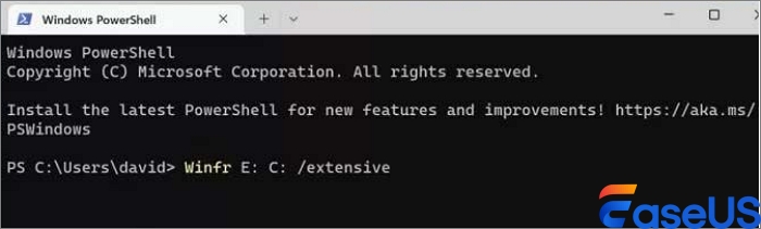 cmd-Befehl zur Wiederherstellung