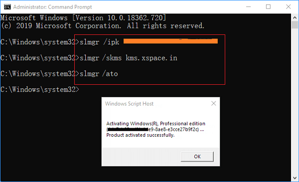 activate windows 10 offline with cmd