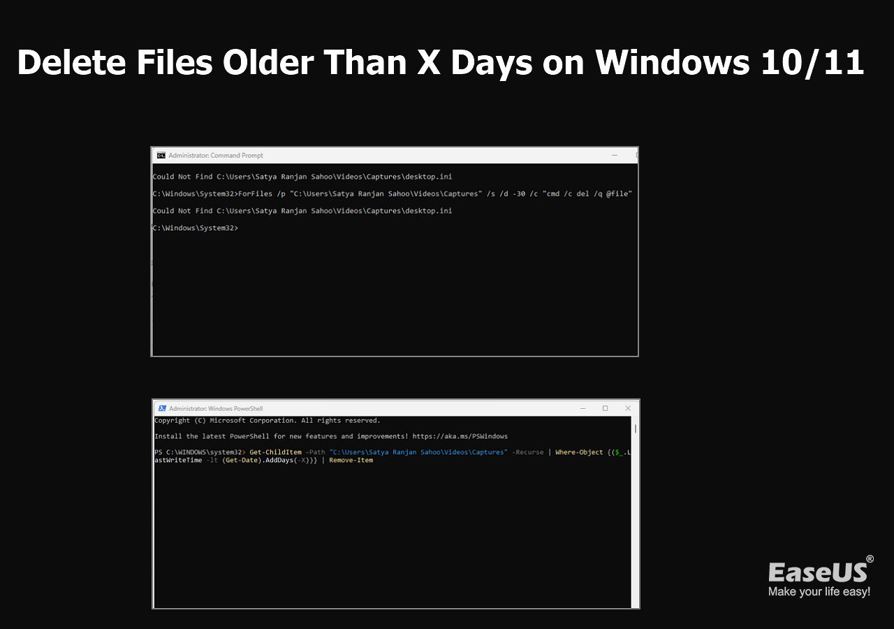 Berg Vesuvius Lui Gentleman vriendelijk Delete Files Older Than X Days on Windows 11/10 - EaseUS