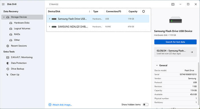 Capture d'écran du produit Disk Drill