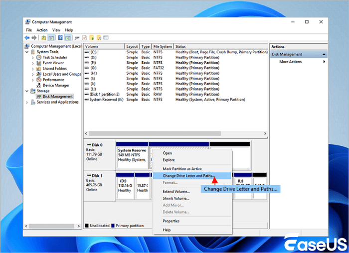 Stationsletter en paden wijzigen