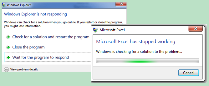 Microsoft Excel is not responding