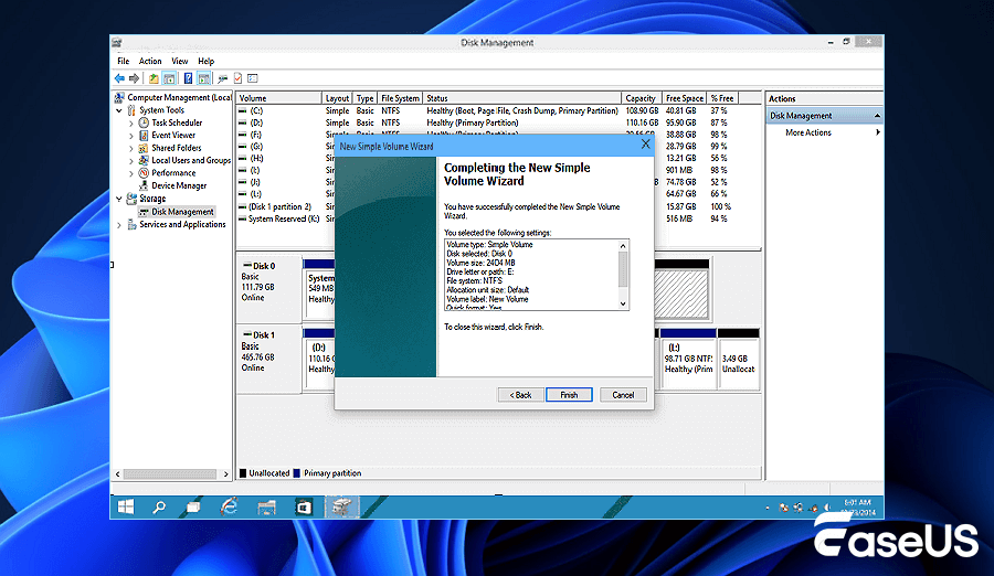 click finish to complete the process