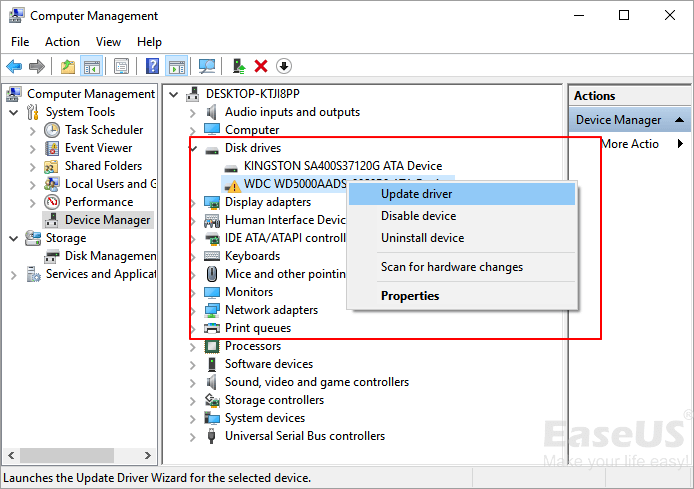 10 Doesn't Recognize or Detect Second Hard Drive Error EaseUS