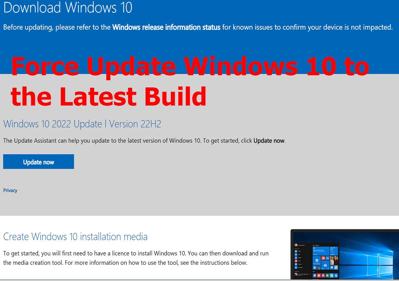 How to Force Update Windows 11/10 to the Latest Build in 2024 EaseUS