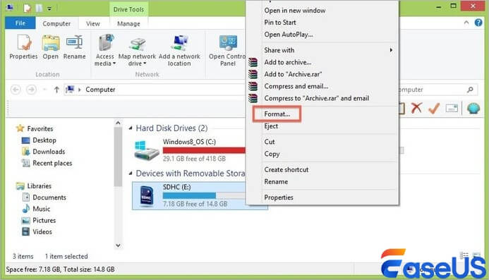 SD-Karte formatieren