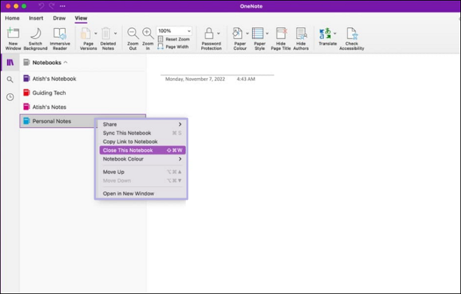 Schließen Sie dieses Notizbuch