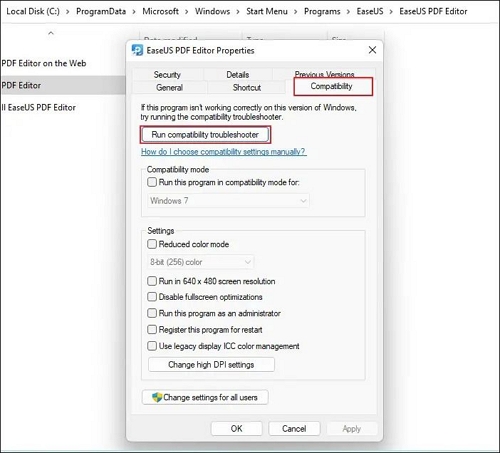 Jalankan Kompatibilitas, Pemecah Masalah