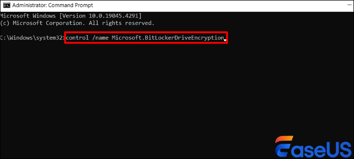 Insira a linha de comando