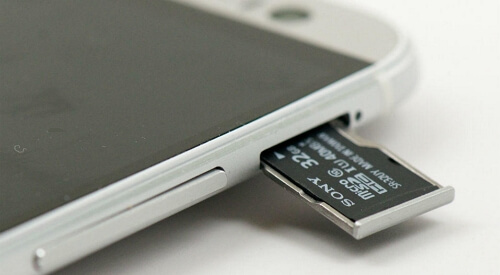 Unplug and remove SD card from Android phone.