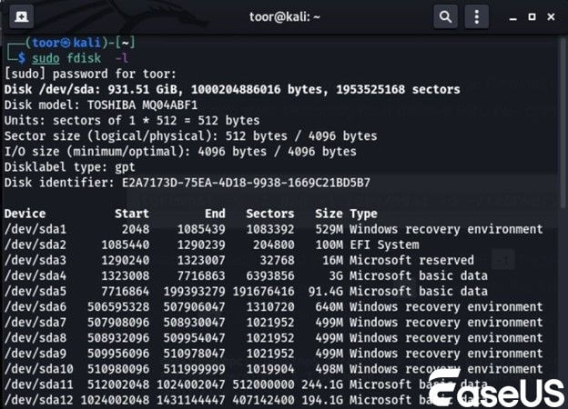 Festplatte lokalisieren