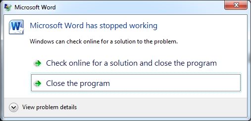 Microsoft Word will help you fix problems if you lose connectivity