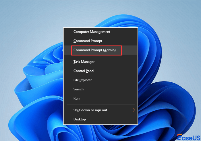 open command prompt admin