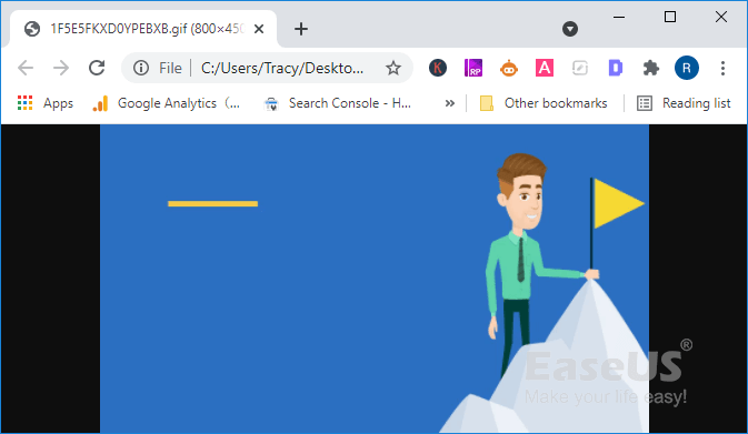 Apri immagini non valide nel browser
