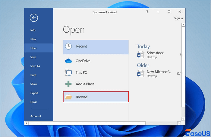 Open Text Recovery Converter